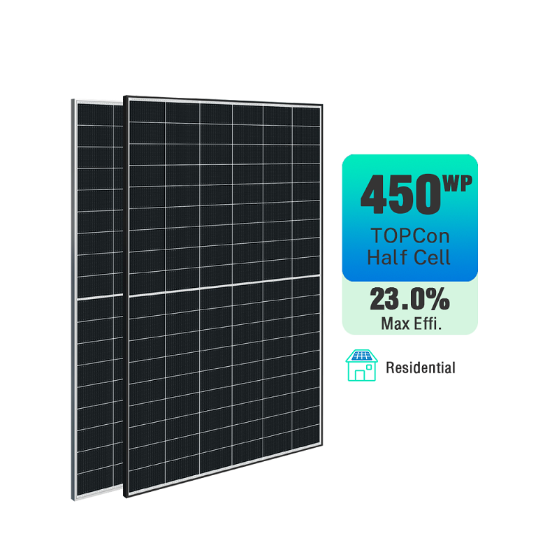 TOPCon 430W 440W 450W Full Black Half Cell
