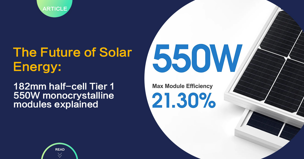 182mm Half-Cell Tier 1 550W Monocrystalline Solar Modules