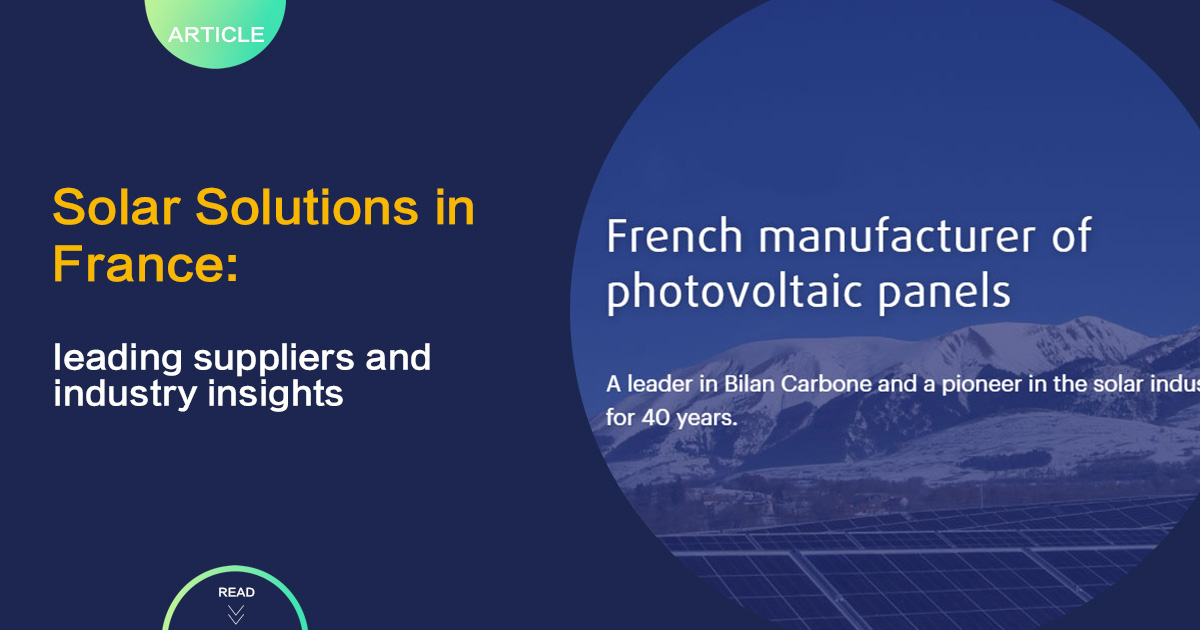 France’s Leading Solar Panel Suppliers