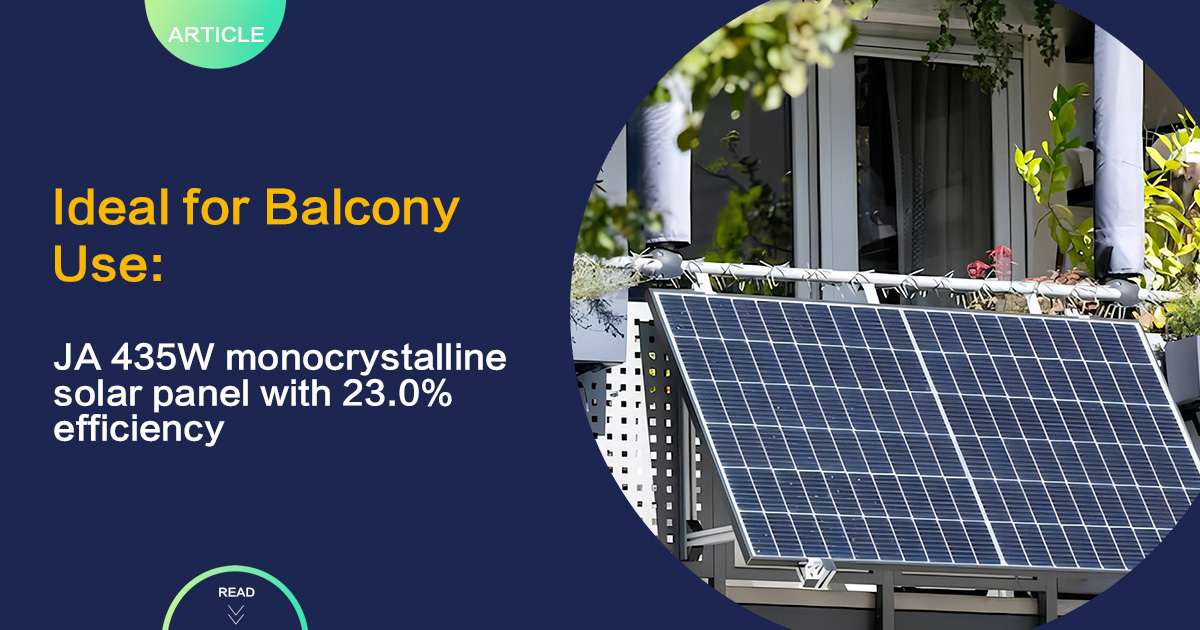 JA 435W Monocrystalline Solar Panel for Balconies